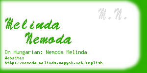 melinda nemoda business card